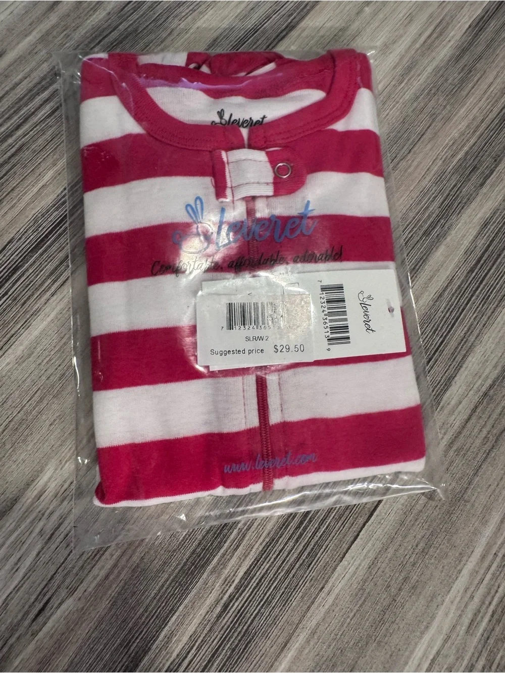 Sleevert Pink & White Striped Zip-Up Pajama